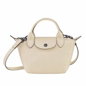 longchamp Le Pliage Cuir XS, ivory lamp skin